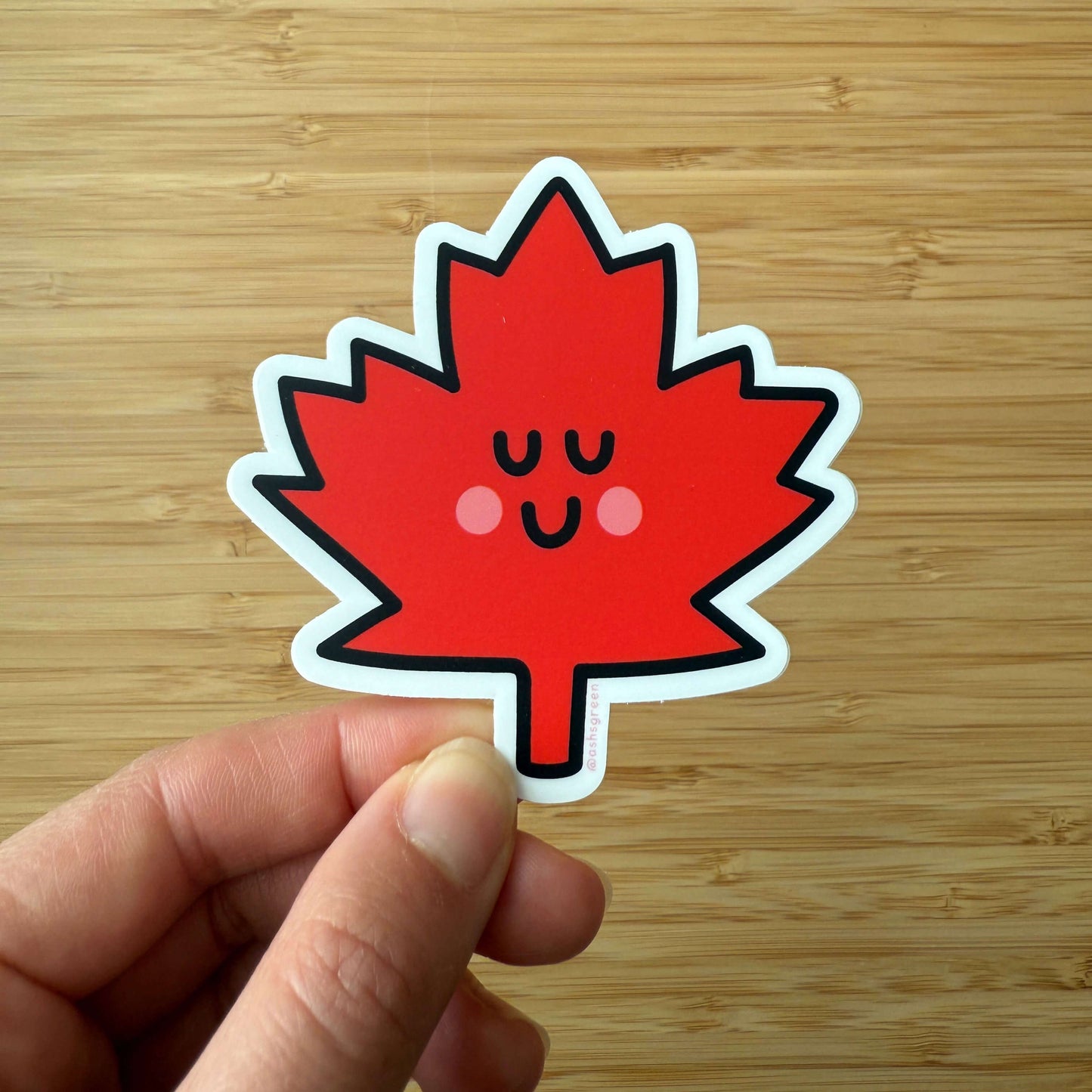 Cute Maple Leaf Vinyl Sticker - StickersAshleigh Green StudiosMisiyo Candle Co