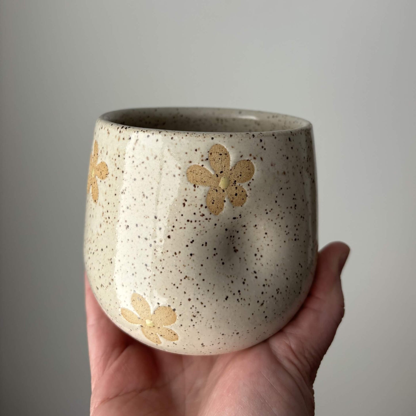 Daisies Thumb Cup Mug | handcrafted ceramics - PotteryCeramics By Stephcbs-0036Misiyo Candle Co