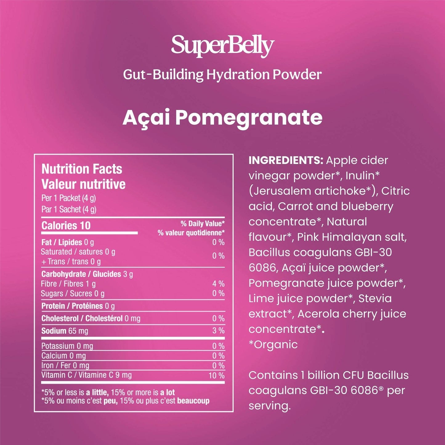 SuperBelly Hydration & Gut Mix - Açai Pomegranate