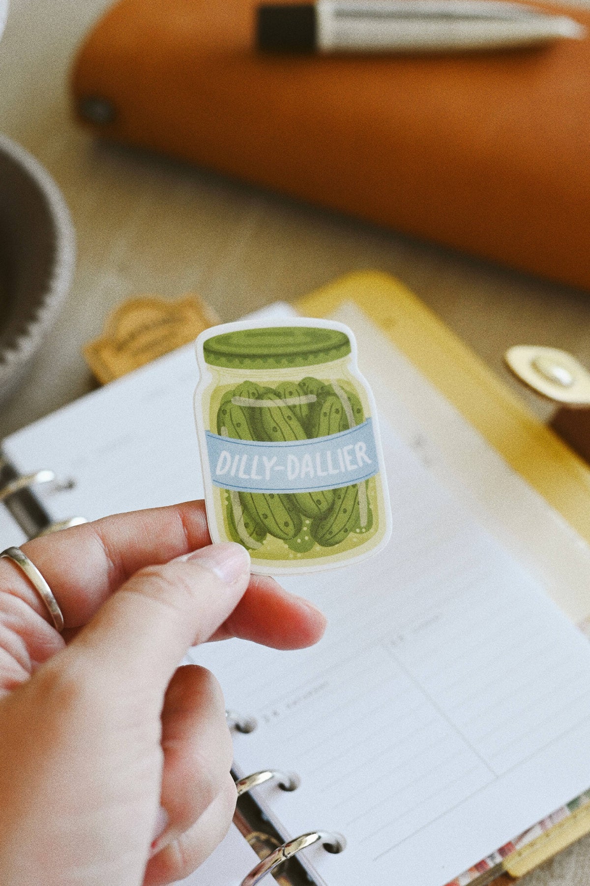 Dilly Dallier | Pickle Jar Foodie Sticker - StickersSimple WhimsyVS-199Misiyo Candle Co