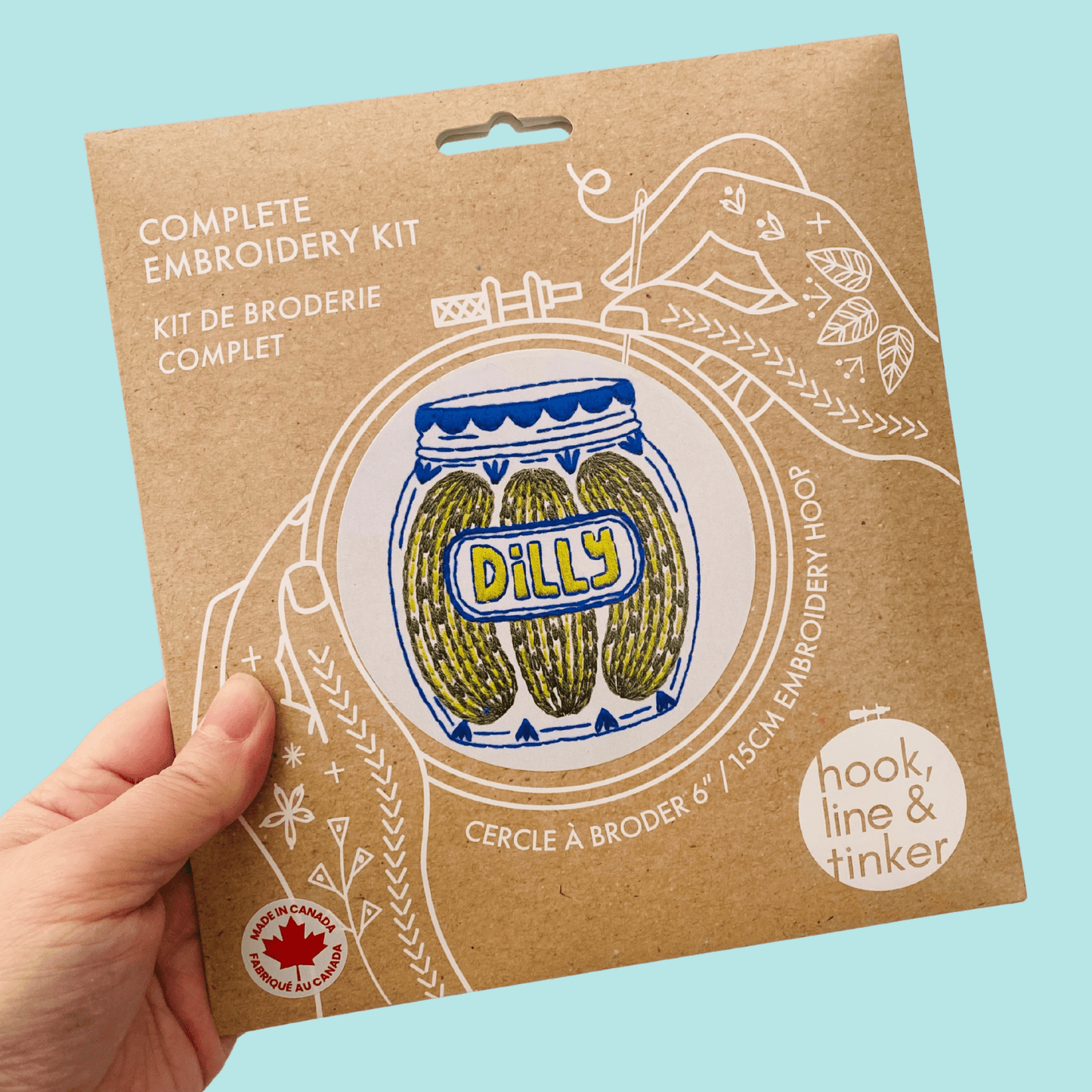 Dilly Pickles Embroidery Kit - Embroidery KitsHook, Line & TinkerpicklesMisiyo Candle Co