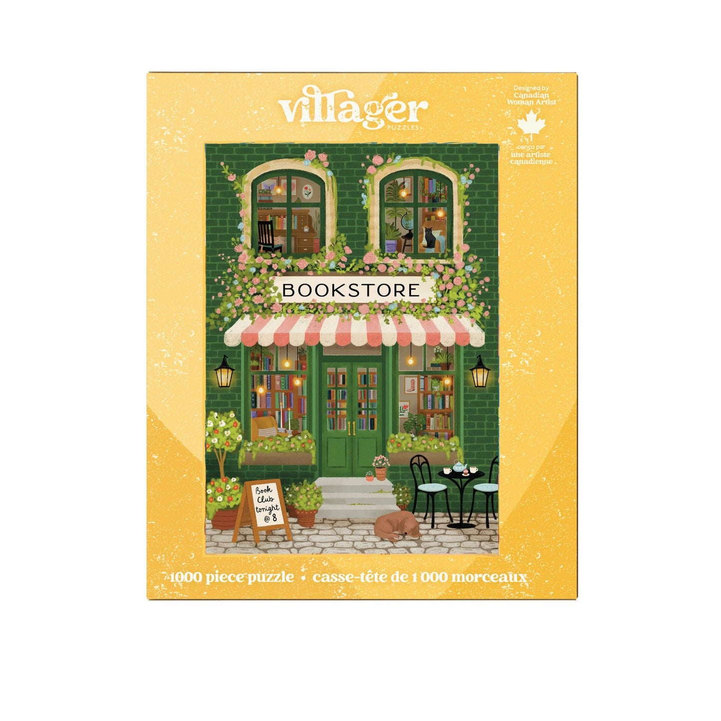 Emerald Bookstore | 1000-Piece Puzzle | Designed in Canada - PuzzlesVillager PuzzlesVPEMER01Misiyo Candle Co