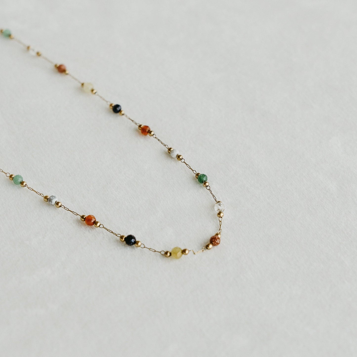 Esme Beaded Necklace - NecklacesPETITE GOLDMisiyo Candle Co