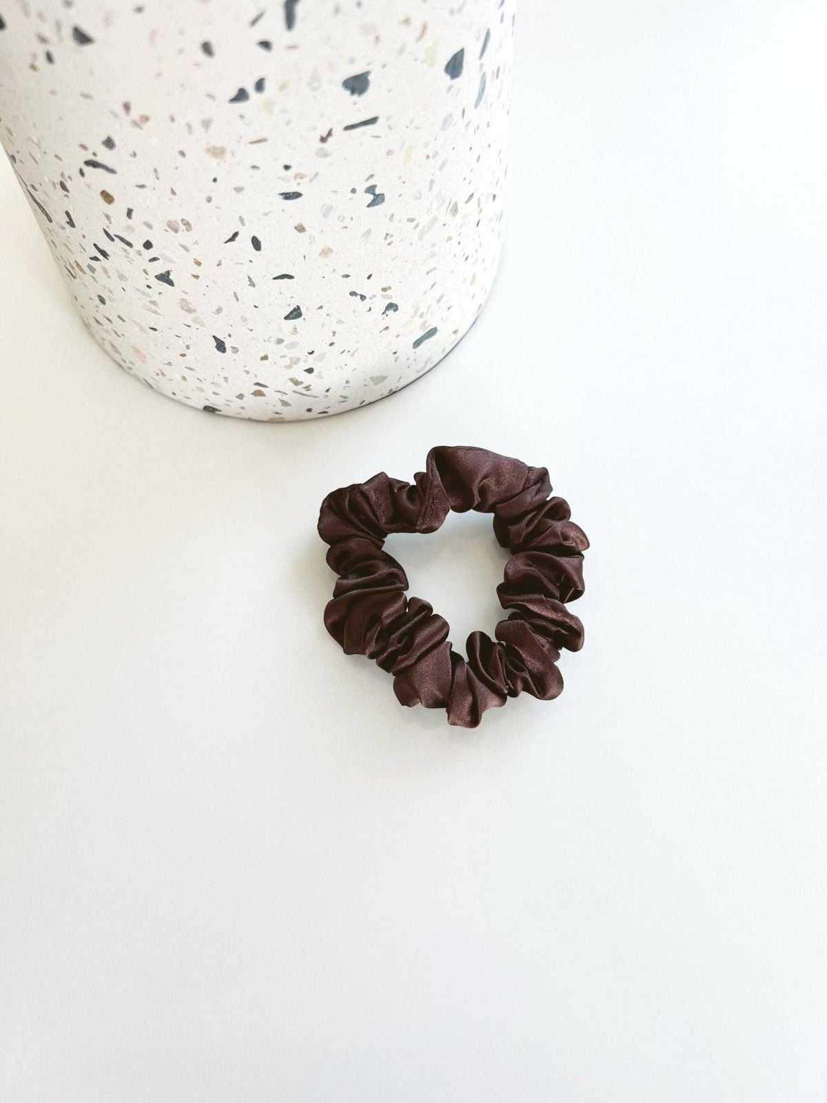 Espresso | Skinny Silk Scrunchie - Hair AccessoriesBeyond ScrunchiesMisiyo Candle Co