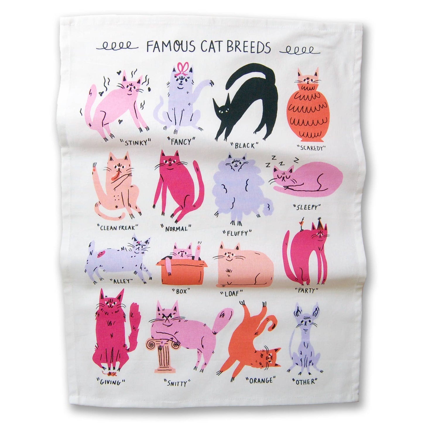 Famous Cat Breeds Tea Towel - Tea TowelsBadger & BurkeTEA21Misiyo Candle Co