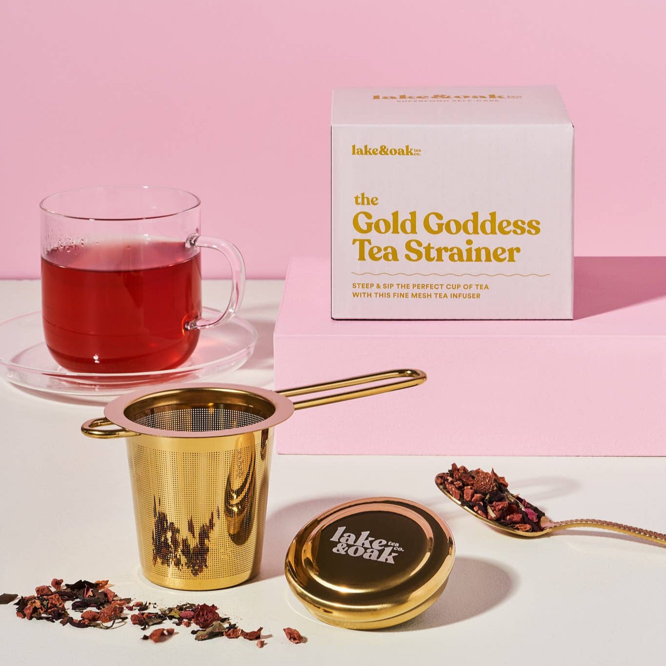 Fancy Gold Tea Strainer - Tea & LattesLake & Oak Tea Co.Misiyo Candle Co