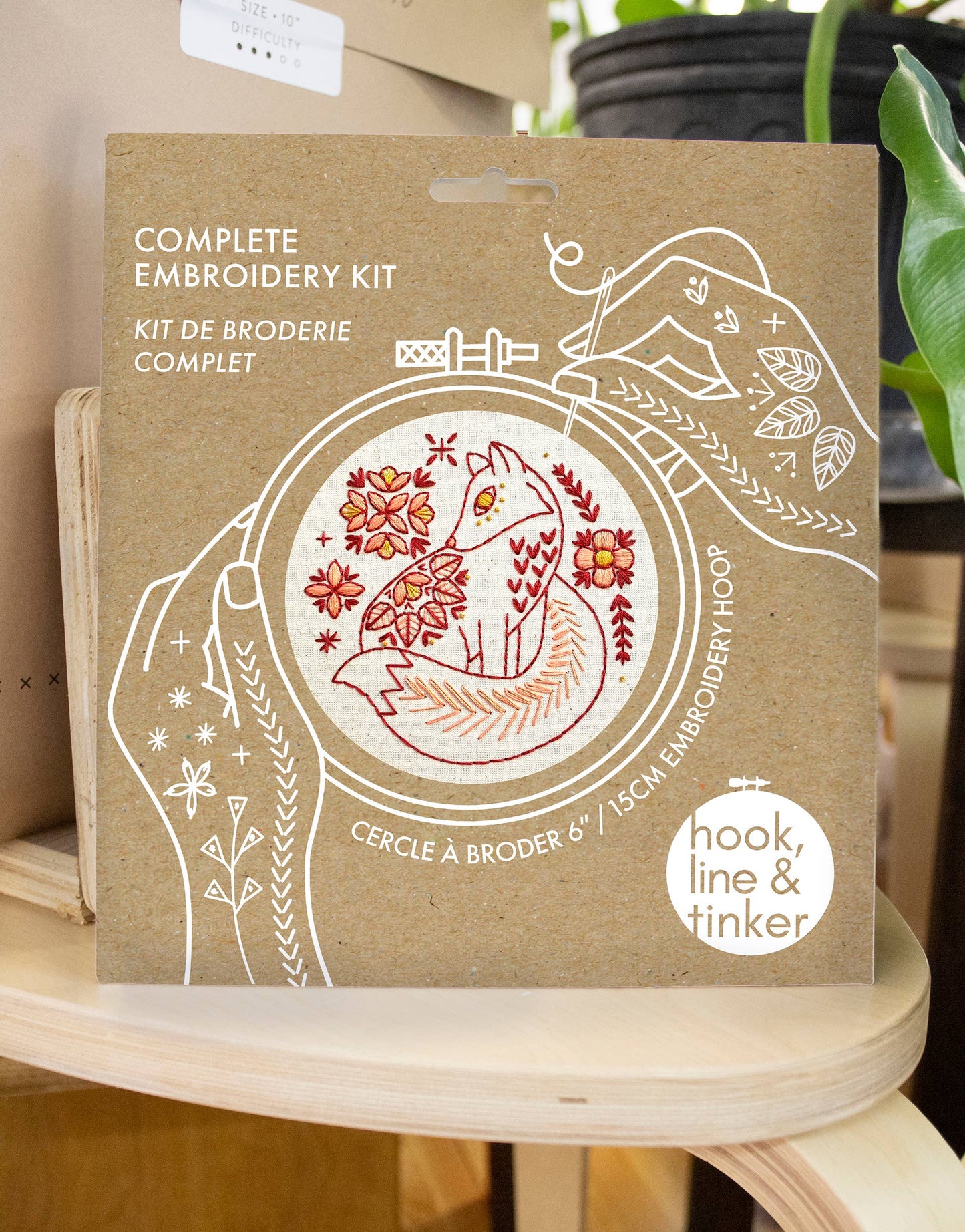Folk Fox Embroidery Kit - Embroidery KitsHook, Line & TinkerfolkfoxcolourMisiyo Candle Co