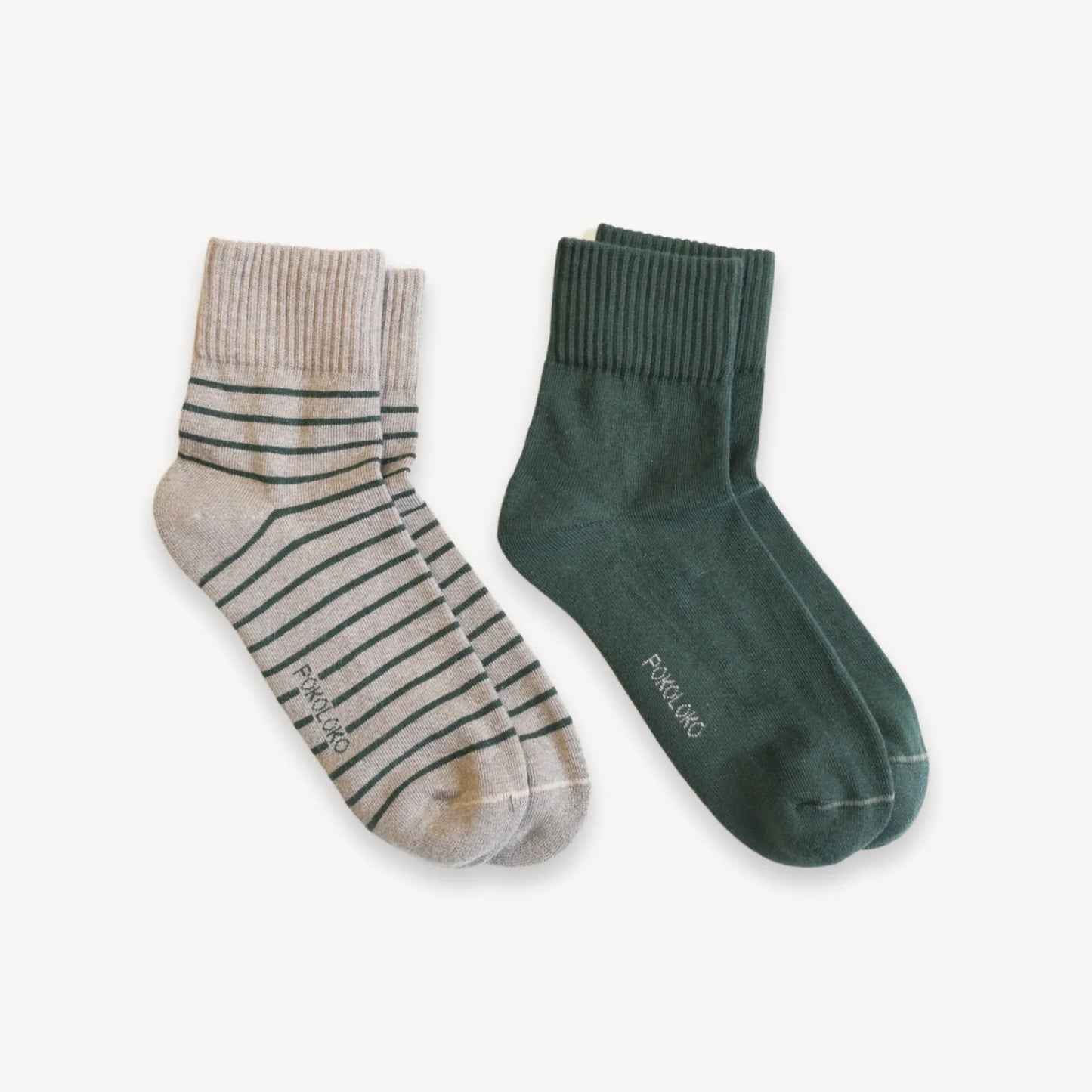 Forest & Walnut Pima Cotton Socks | 2 pack - SocksPokolokoMisiyo Candle Co