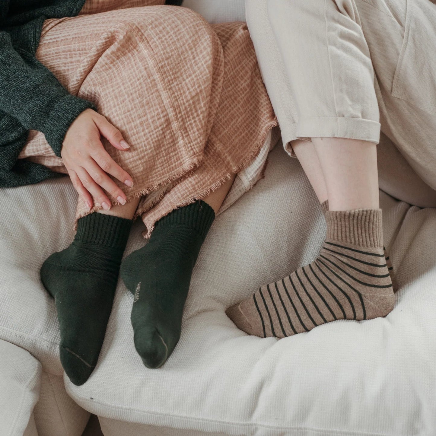 Forest & Walnut Pima Cotton Socks | 2 pack - SocksPokolokoMisiyo Candle Co