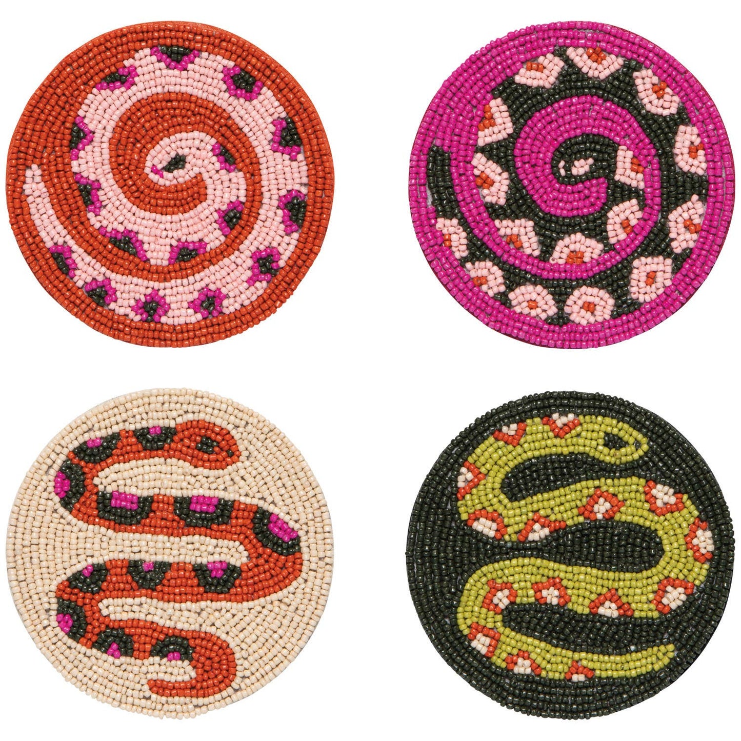 Gardenland Beaded Coasters | set of 4 - CoastersDanicaDCO3756DMisiyo Candle Co
