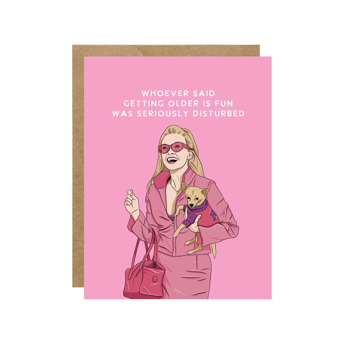 Getting Older Is Fun | Pop Culture Pink Birthday Card - Greeting & Note CardsSimple WhimsyGC-033Misiyo Candle Co