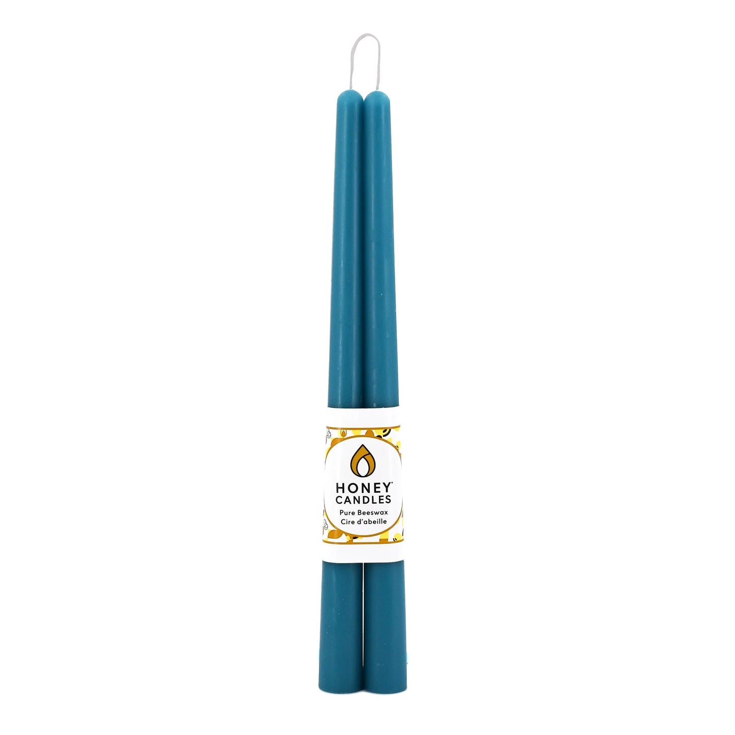 Glacier Teal Beeswax Taper Candle Pair - Taper CandlesHoney CandlesMisiyo Candle Co