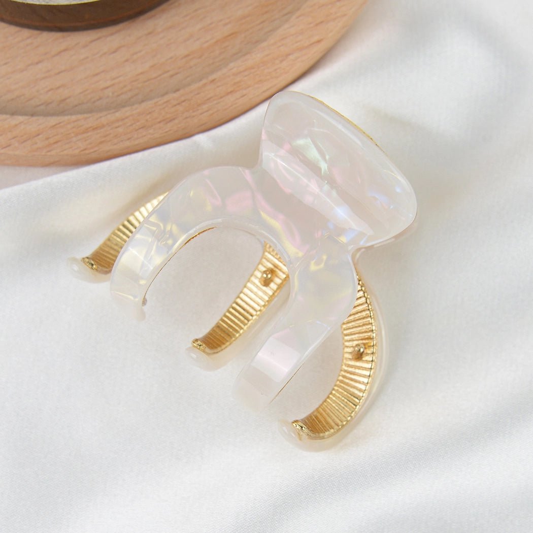 Gold Detail Hair Claw Clip - Hair AccessoriesMisiyo Slow LivingQZ6024JL-WhiteMisiyo Candle Co