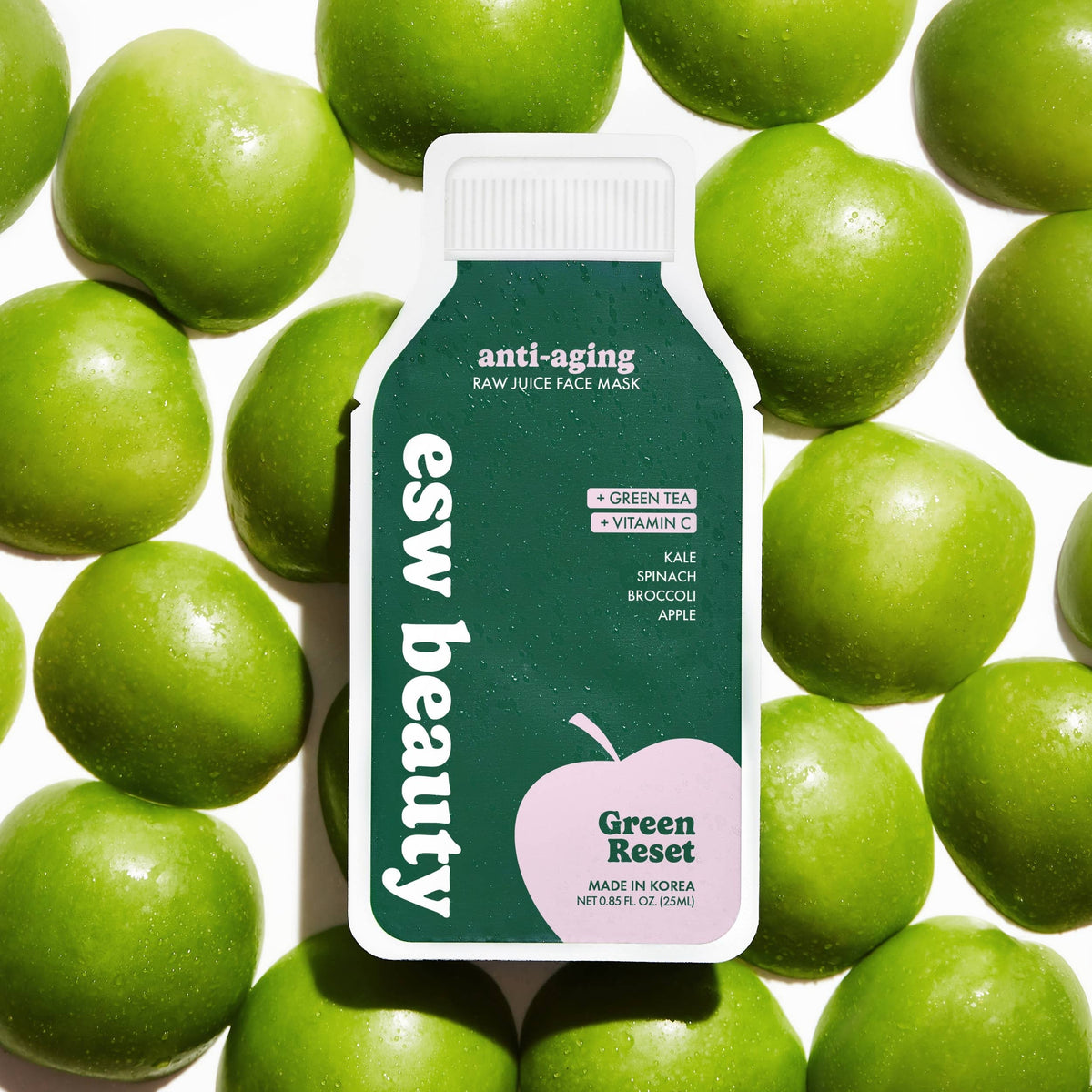 Green Reset Anti Aging Raw Juice Sheet Mask: With Peg Hole - Face MasksESW BeautyE0042Misiyo Candle Co
