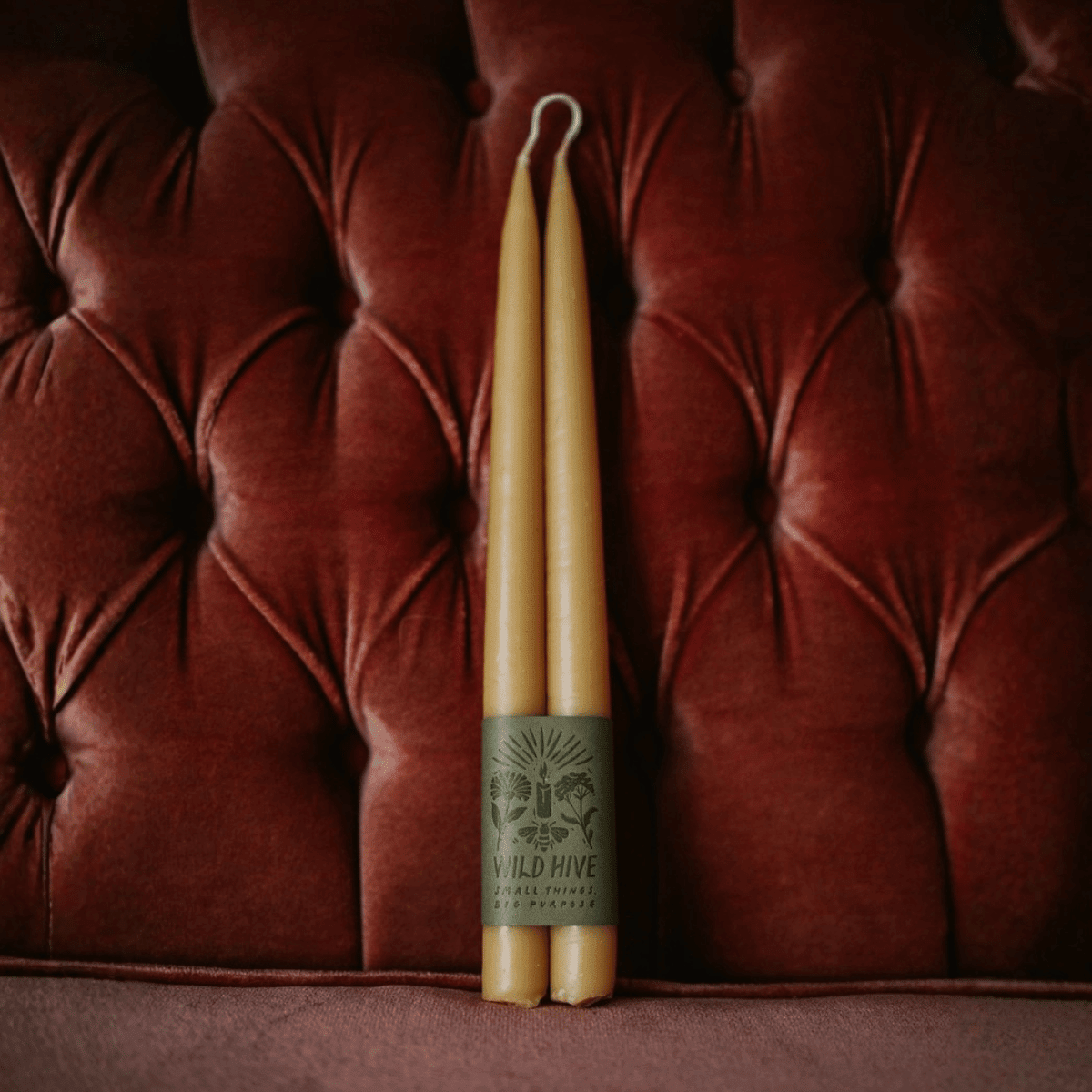 Hand Dipped Beeswax Taper Candle Set | 10 inch - Taper CandlesWild Hive ApiaryMisiyo Candle Co