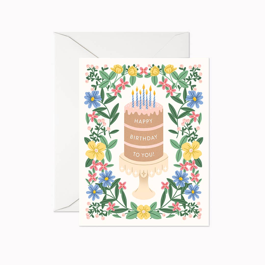 Happy Birthday Cake | Greeting Card - Greeting & Note CardsLinden Paper Co.HB021Misiyo Candle Co
