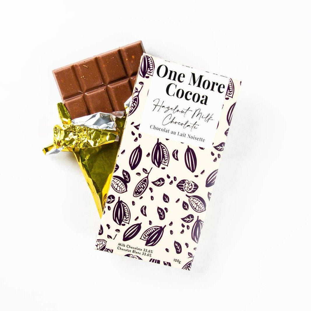 Hazelnut Milk Chocolate Bar - Artisan ChocolateOne More CocoaMisiyo Candle Co