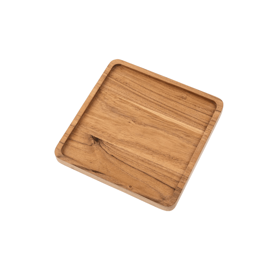 Heritage Square Tray | Sustainable Acacia Wood - Decorative TraysIndabaMisiyo Candle Co