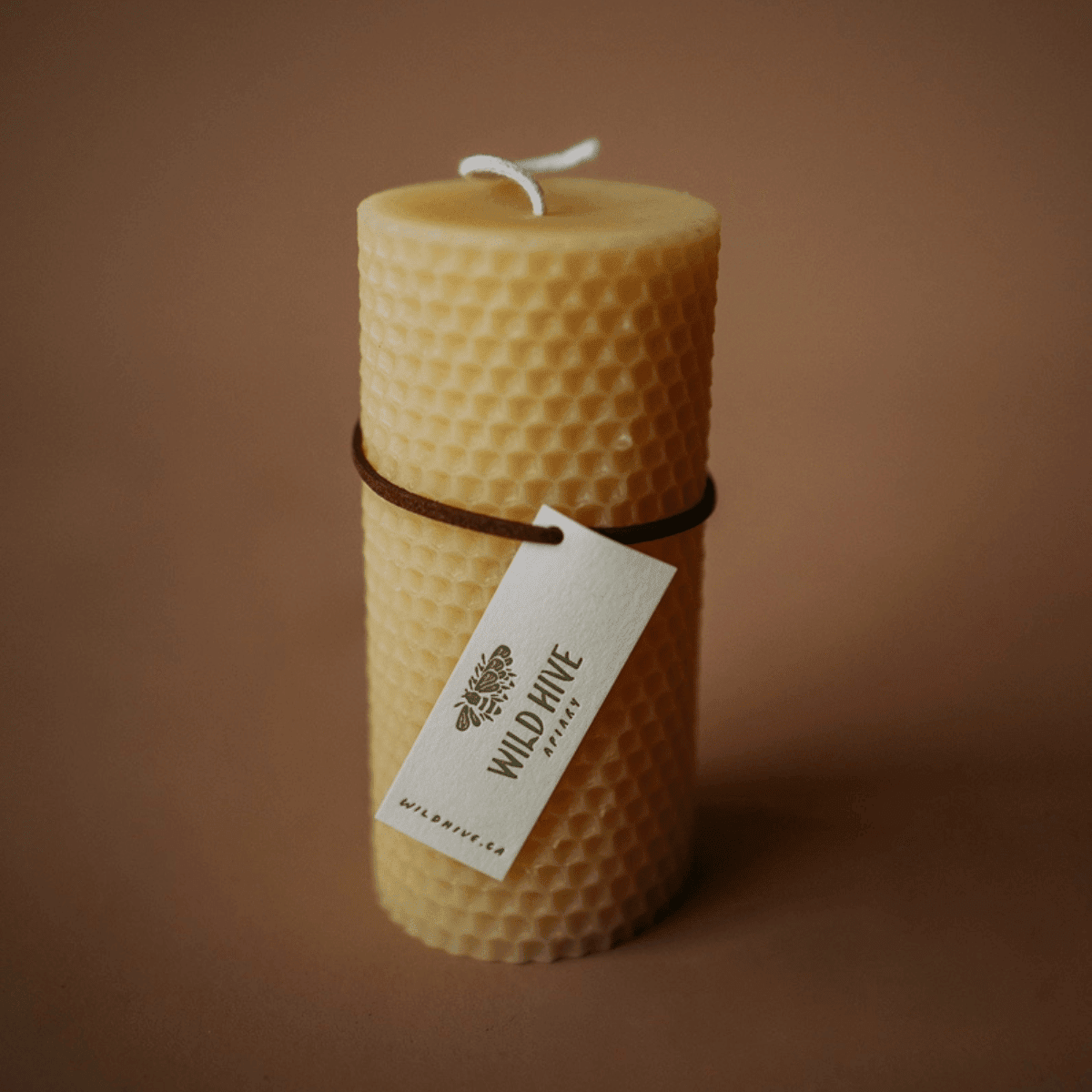 Honeycomb Beeswax Pillar Candle - Pillar CandlesWild Hive ApiaryMisiyo Candle Co