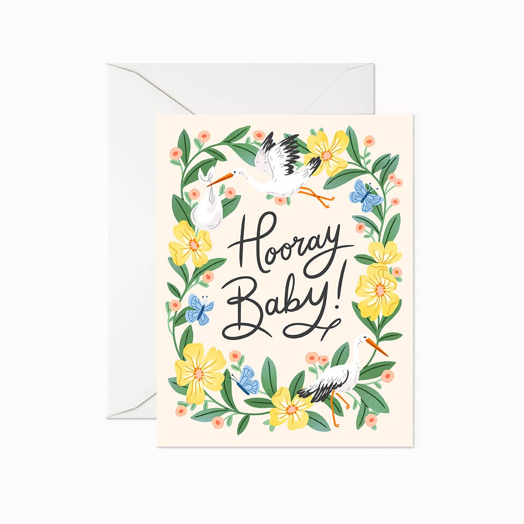 Hooray Baby | Greeting Card - Greeting & Note CardsLinden Paper Co.BB010Misiyo Candle Co