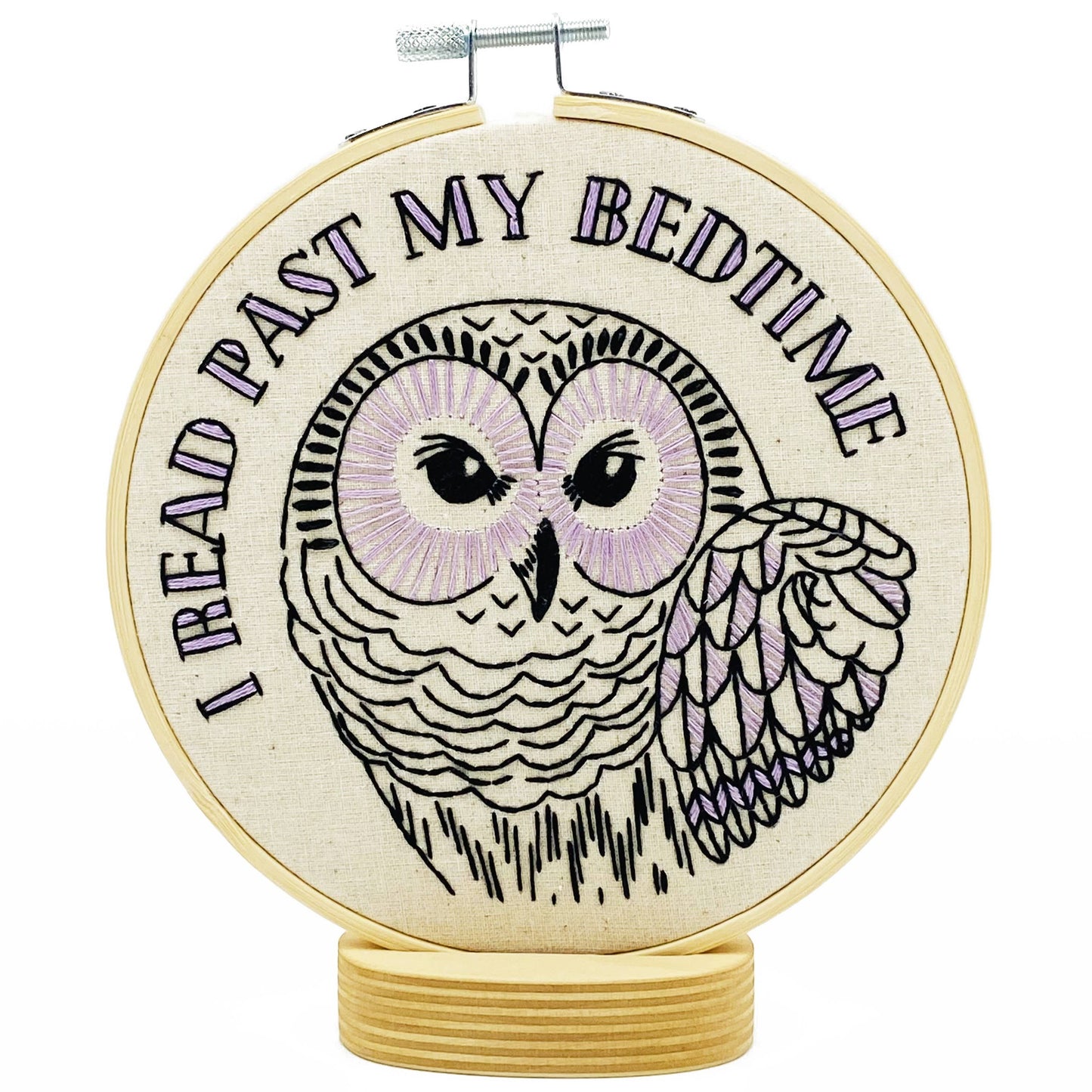 I Read Past My Bedtime Embroidery Kit - Embroidery KitsHook, Line & TinkerIreadv2Misiyo Candle Co