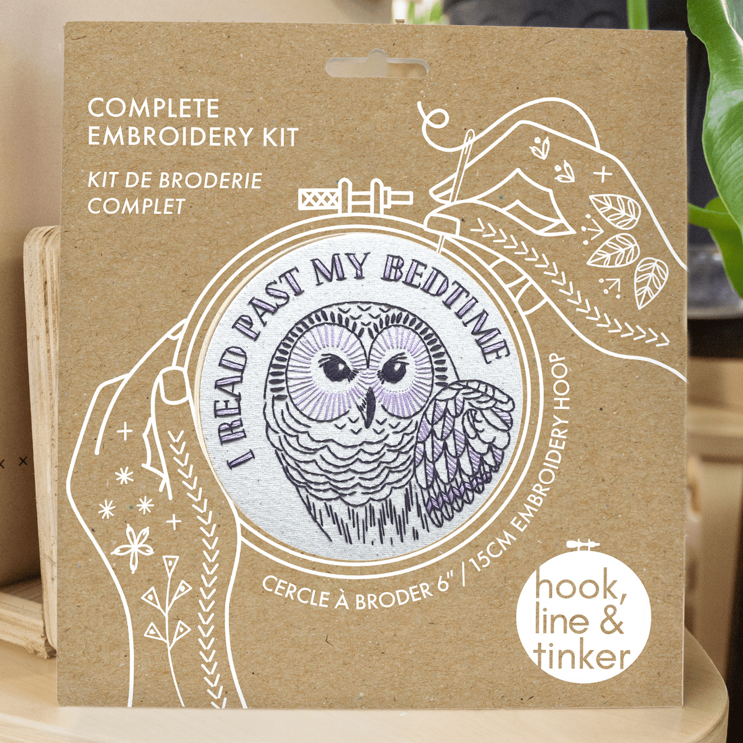 I Read Past My Bedtime Embroidery Kit - Embroidery KitsHook, Line & TinkerIreadv2Misiyo Candle Co
