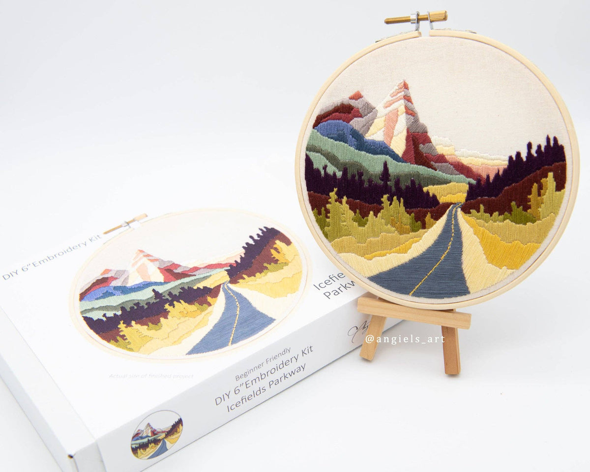 Icefields Parkway Embroidery Kit - Embroidery KitsAngiels ArtMisiyo Candle Co