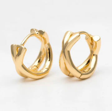 XX Hoop Earrings - Gold