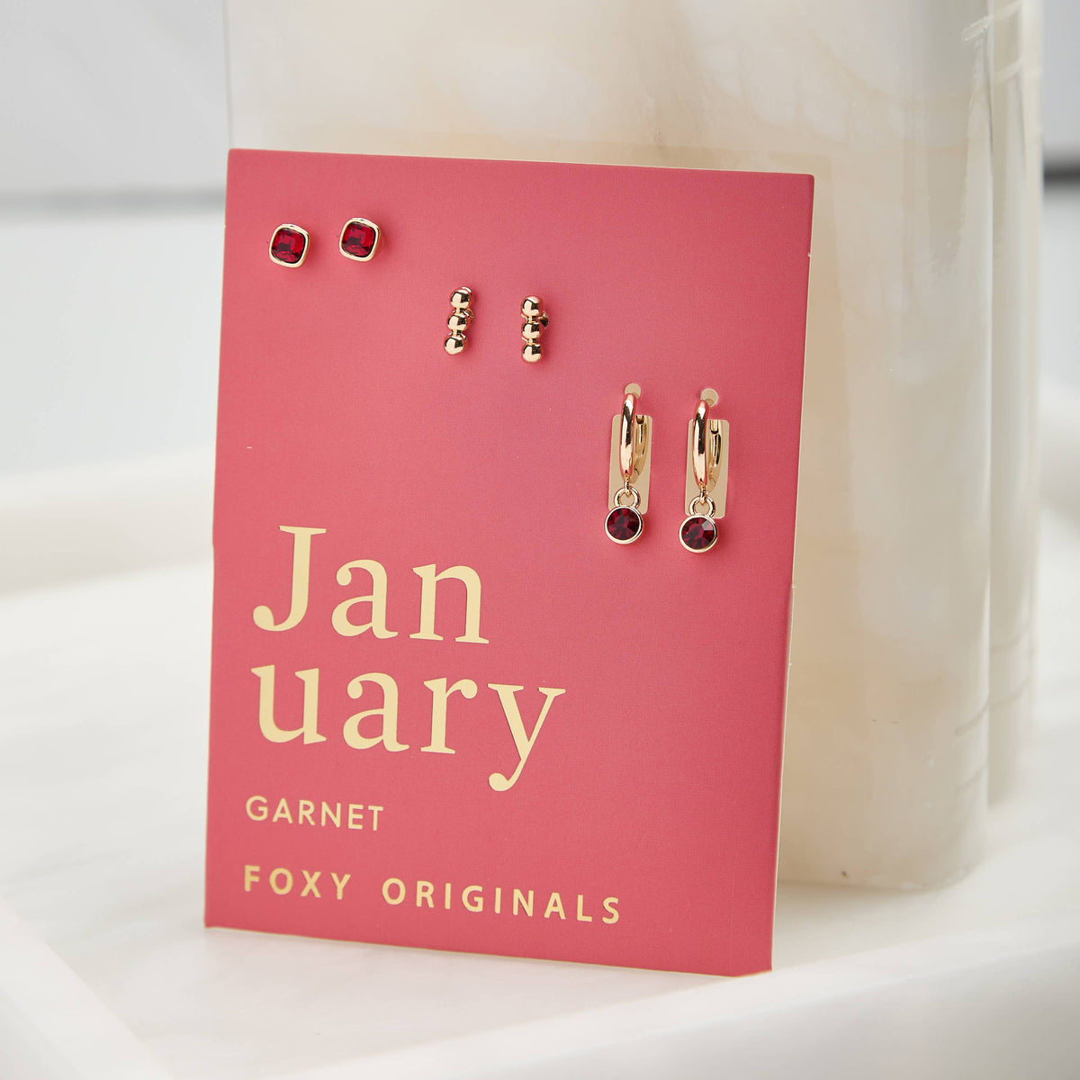 January Birthstone Mix & Match Earring Set - EarringsFoxy OriginalsBS201Misiyo Candle Co
