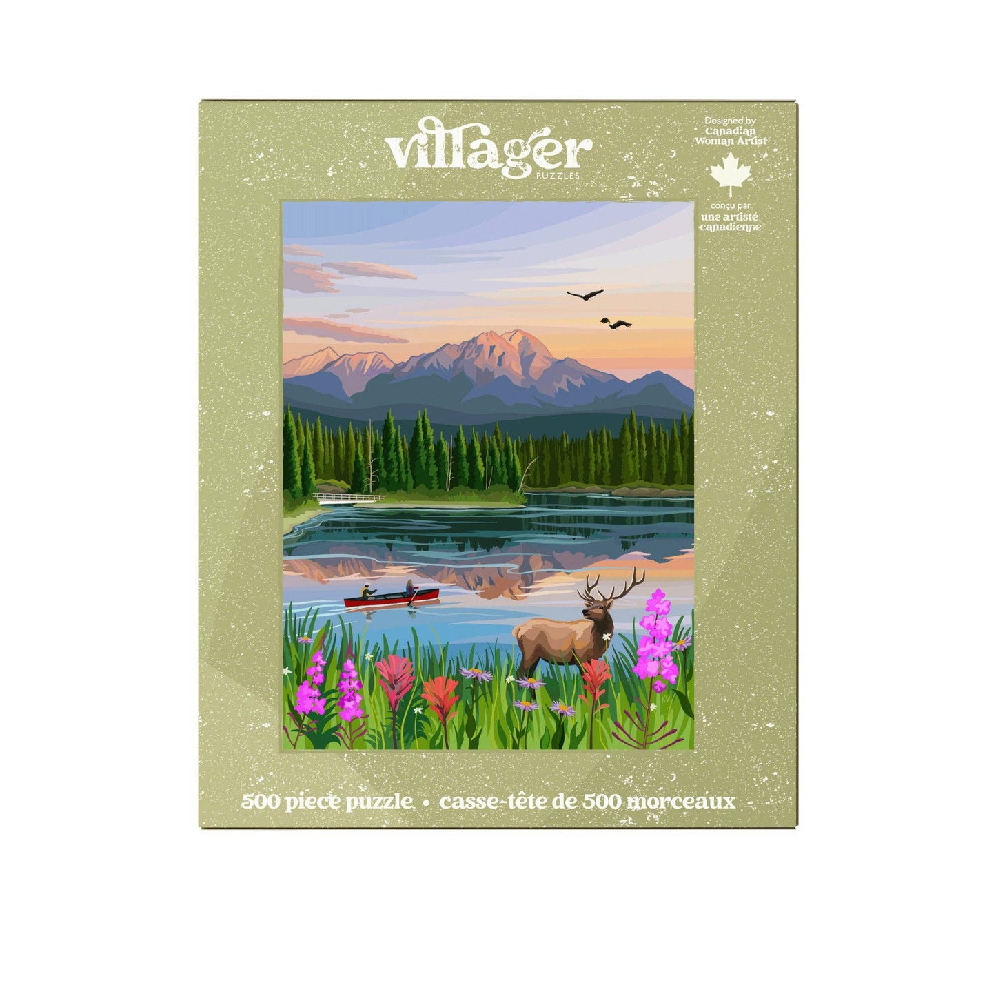 Jasper Flowers | 500-Piece Puzzle | Designed in Canada - PuzzlesVillager PuzzlesVPJASP01Misiyo Candle Co