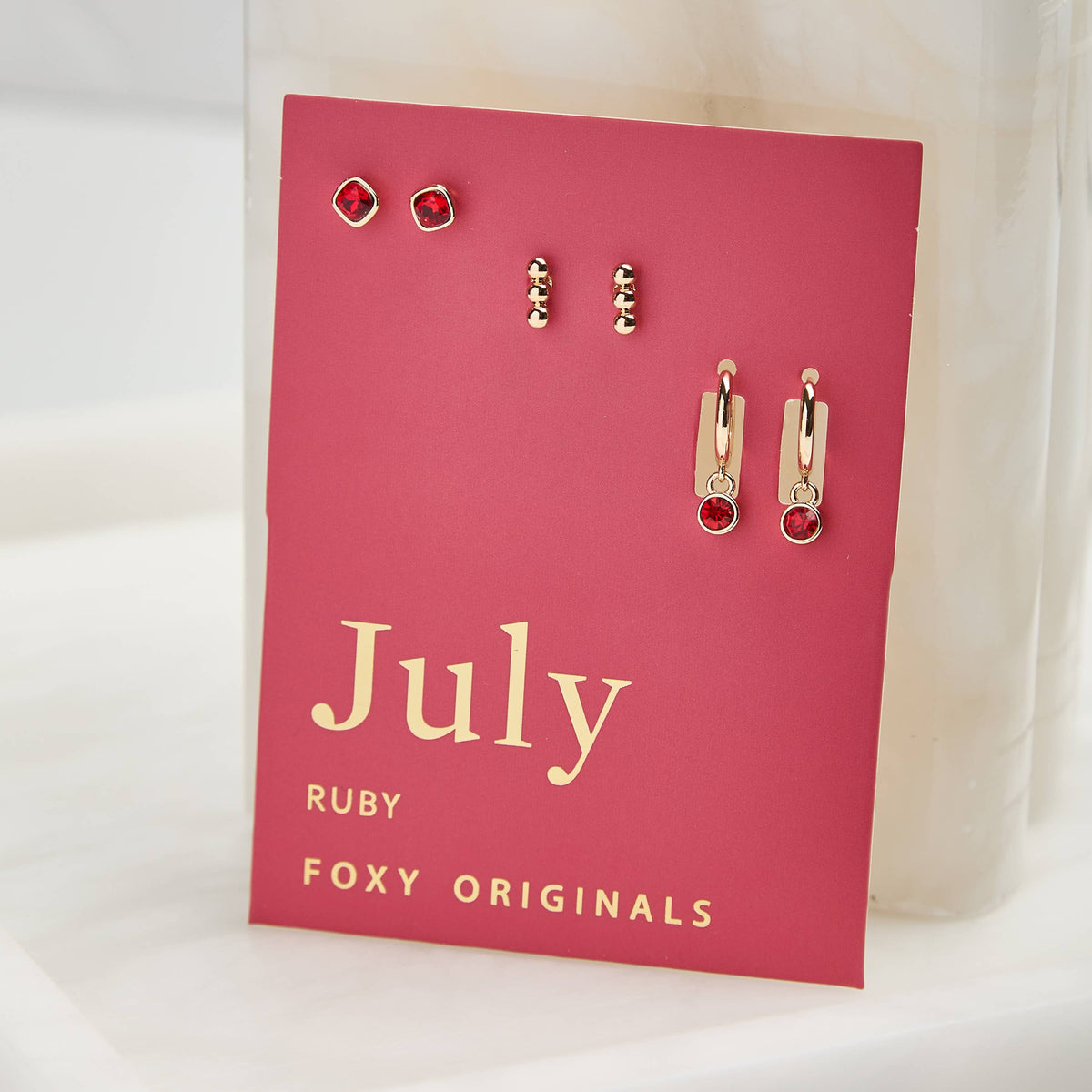 July Birthstone Mix & Match Earring Set - EarringsFoxy OriginalsBS207Misiyo Candle Co