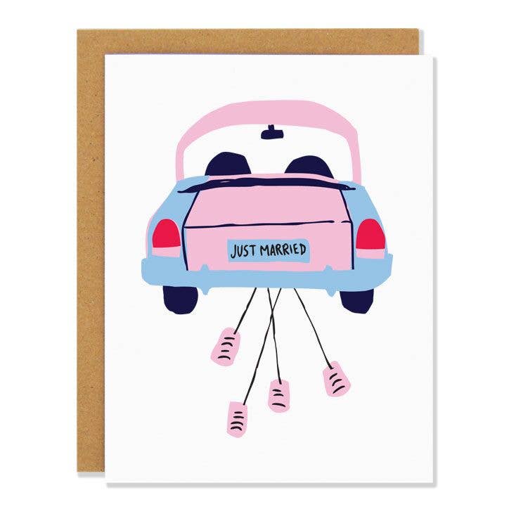 Just Married | Wedding Greeting Card - Greeting & Note CardsBadger & BurkeBB-0401Misiyo Candle Co