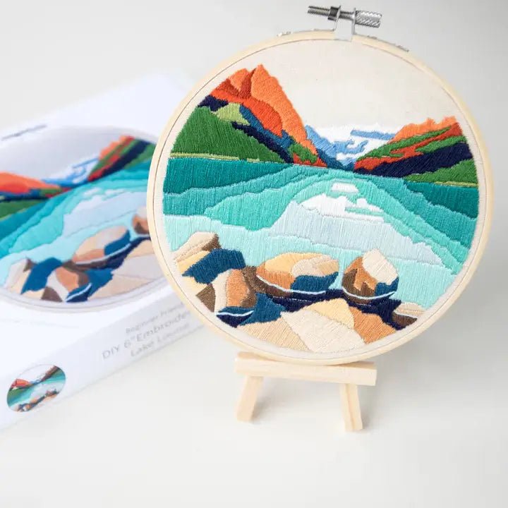 Lake Louise Embroidery Kit - Embroidery KitsAngiels ArtAAI001Misiyo Candle Co