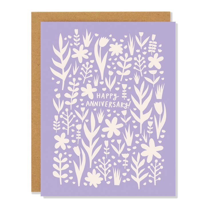 Lavender Anniversary | Greeting Card - Greeting & Note CardsBadger & BurkeBB-0434Misiyo Candle Co