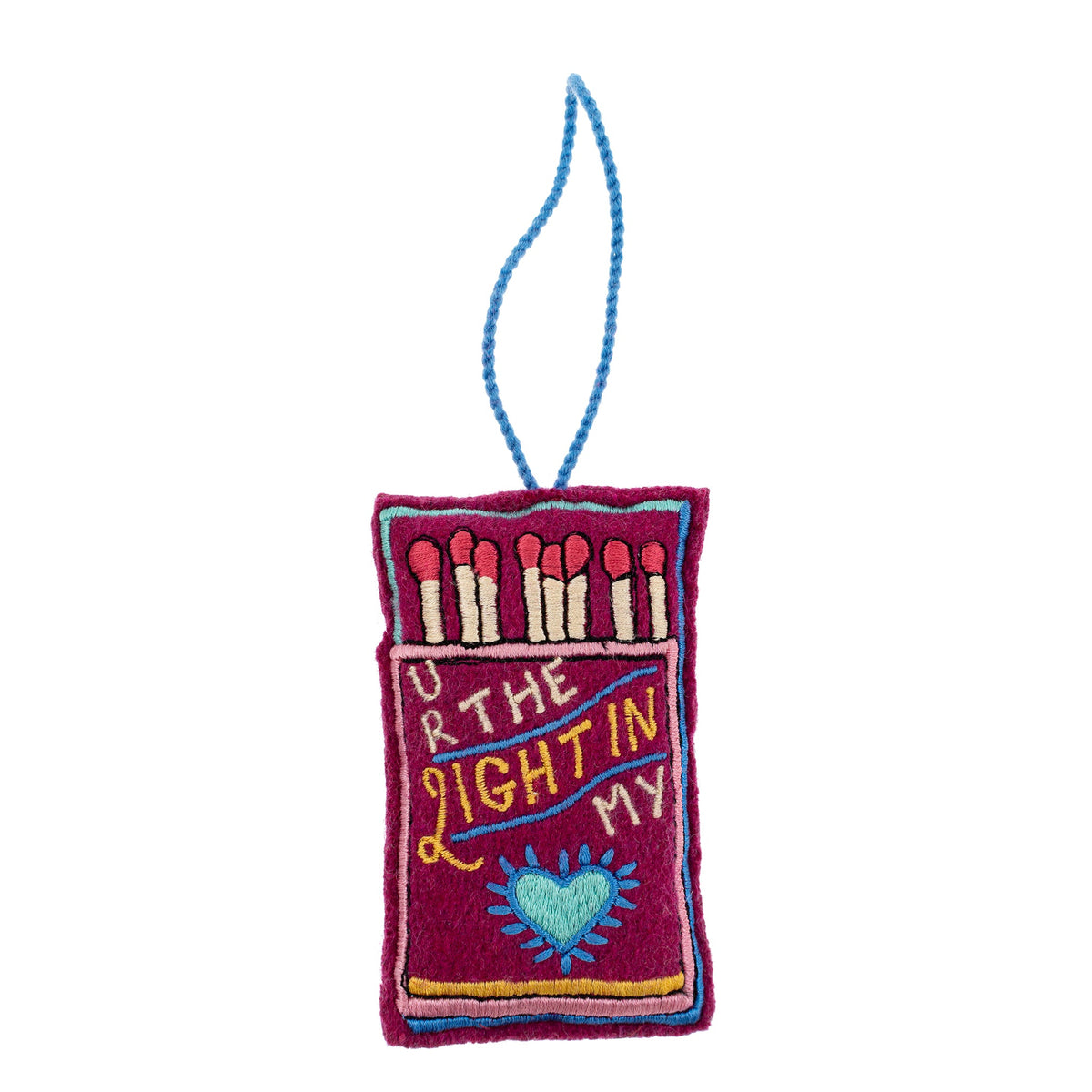 Light In My Heart | Hand Embroidered Ornament - Christmas OrnamentsIndabaMisiyo Candle Co