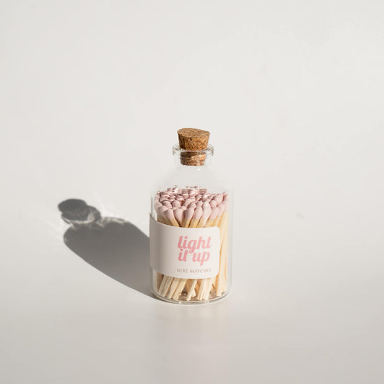 Light It Up | Luxe Wooden Matches in Apothecary Glass Bottle