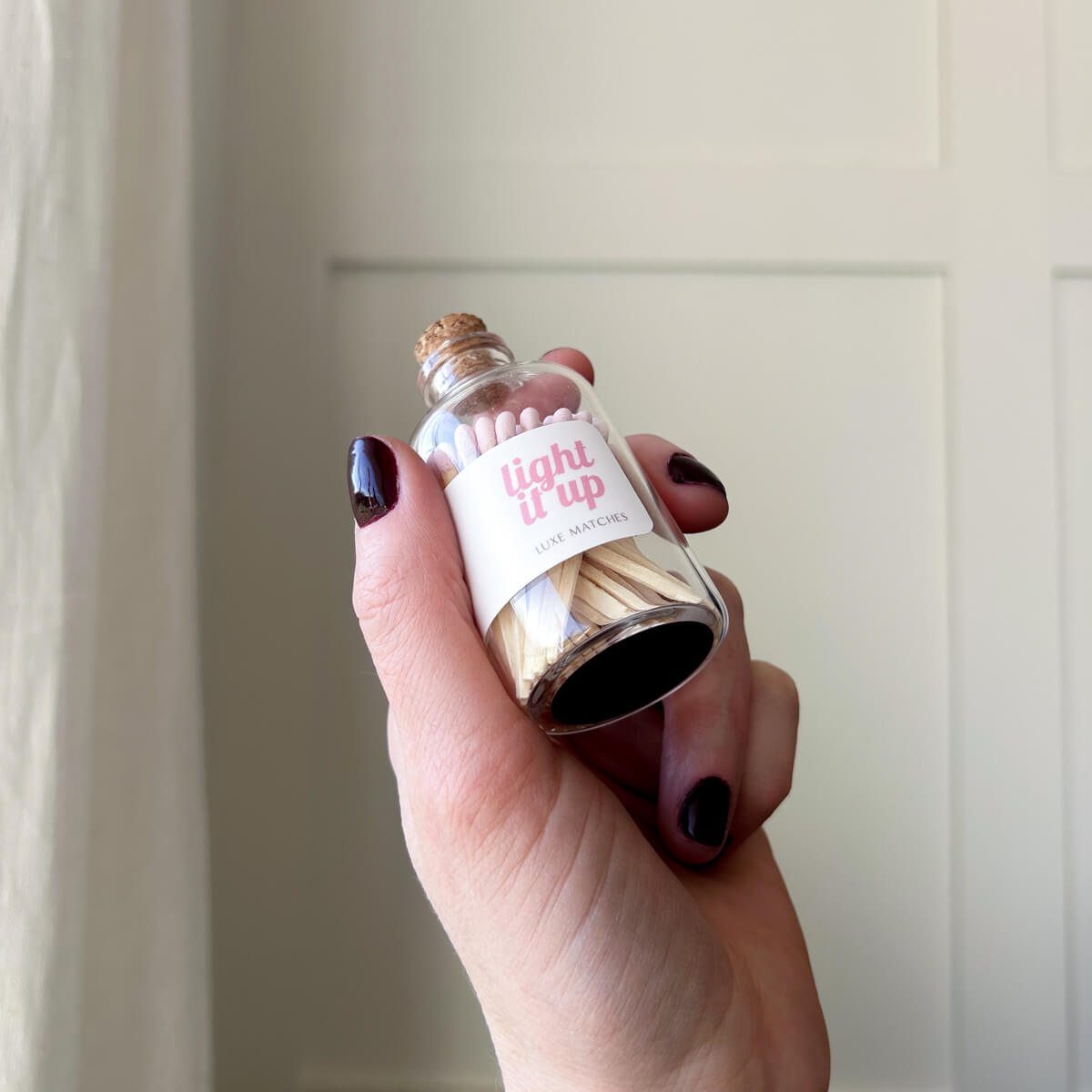 Light It Up | Luxe Wooden Matches in Apothecary Glass Bottle