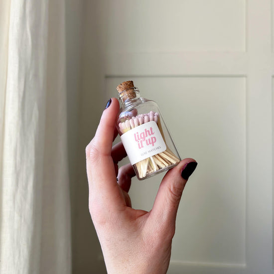 Light It Up | Luxe Wooden Matches in Apothecary Glass Bottle