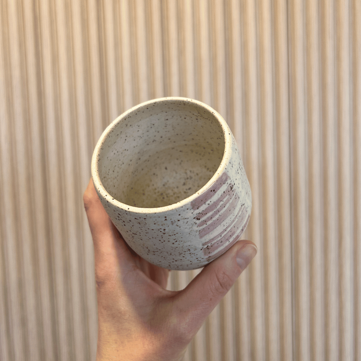 Lilac Lines Tumbler | handcrafted ceramics - PotteryLA PurkisMisiyo Candle Co