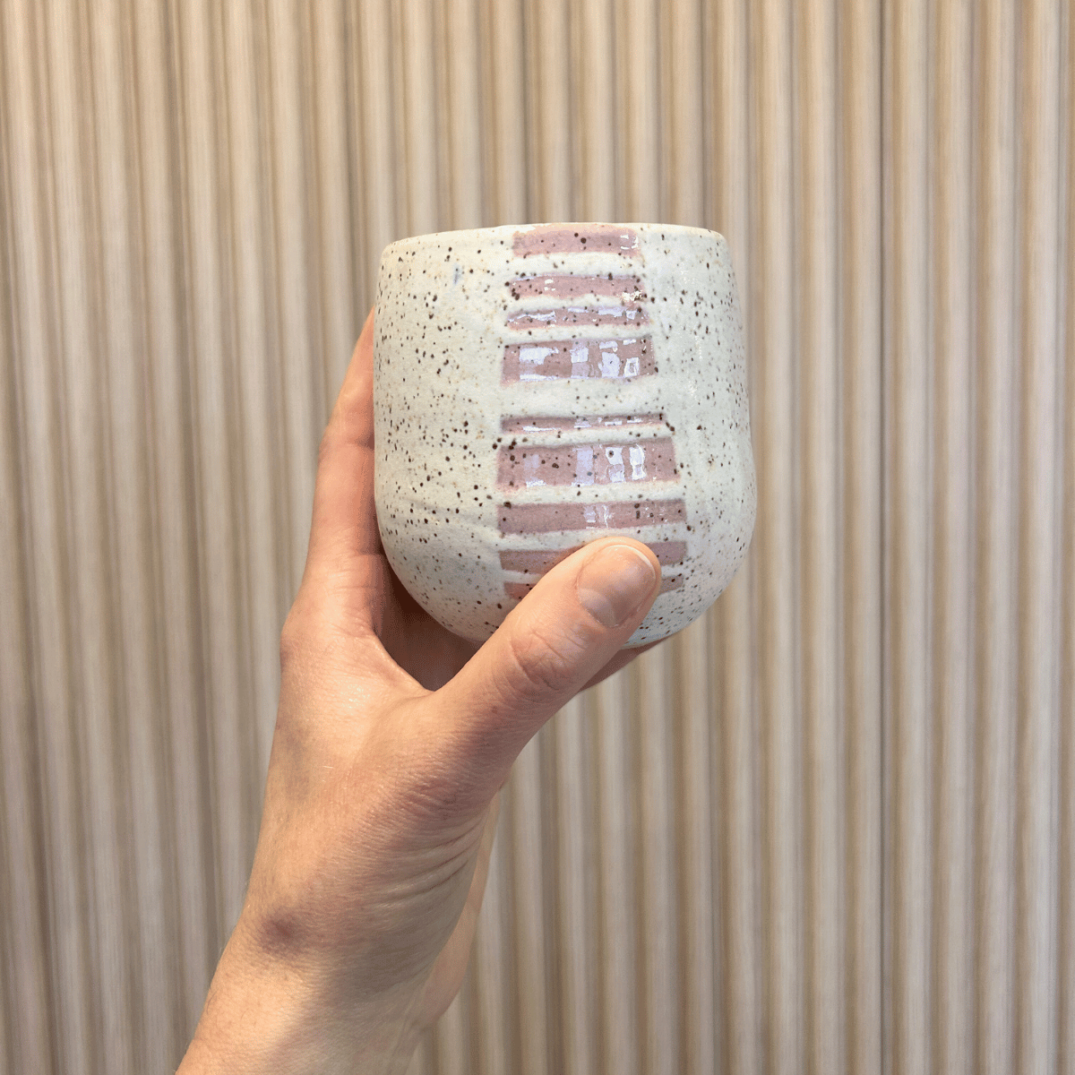 Lilac Lines Tumbler | handcrafted ceramics - PotteryLA PurkisMisiyo Candle Co