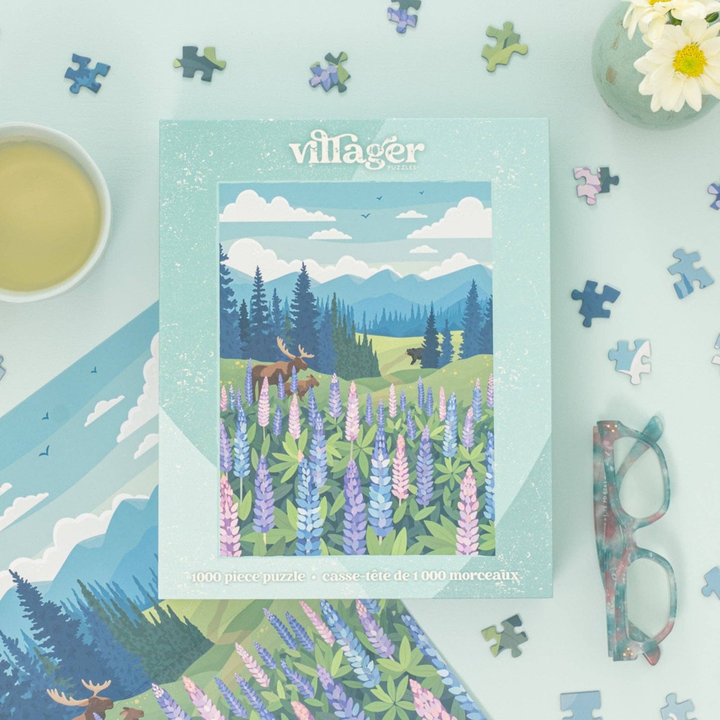 Lupines Meadow | 1000-Piece Puzzle | Designed in Canada - PuzzlesVillager PuzzlesVPLUME01Misiyo Candle Co