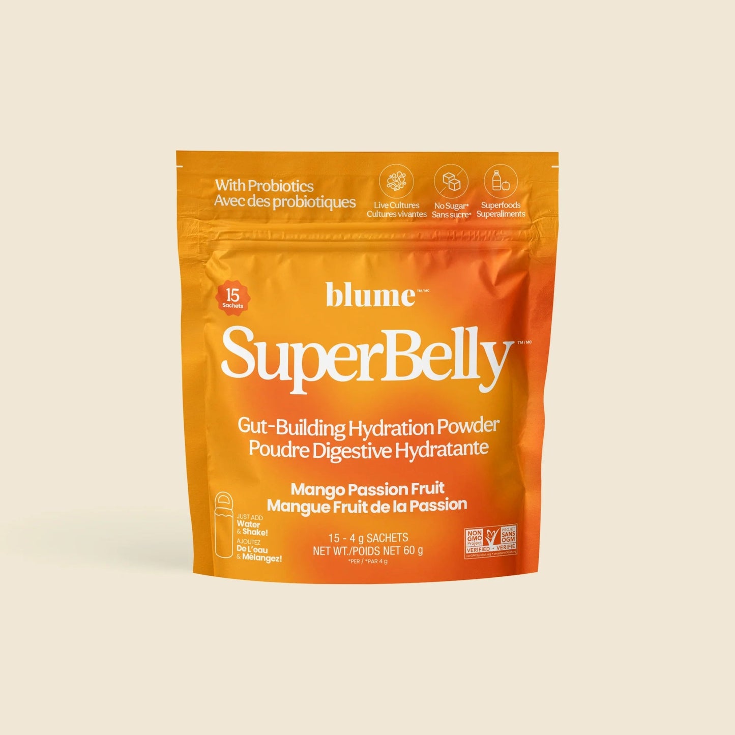 Mango Passionfruit SuperBelly | Probiotic Hydration Beverage Mix - BeveragesBlumeMisiyo Candle Co