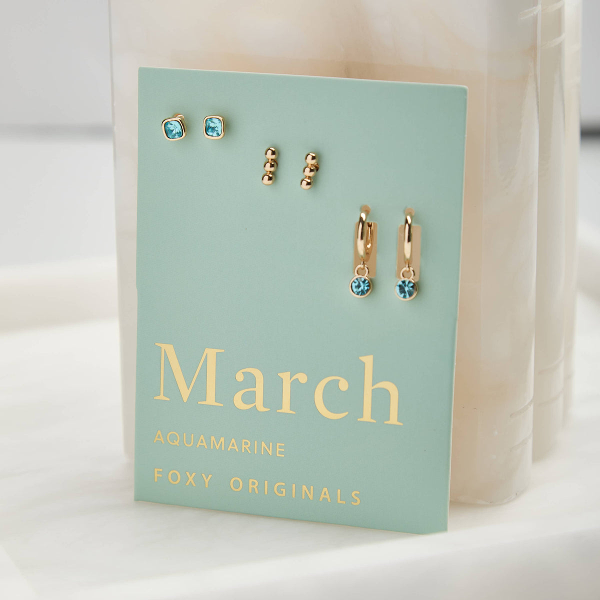 March Birthstone Mix & Match Earring Set - EarringsFoxy OriginalsBS203Misiyo Candle Co