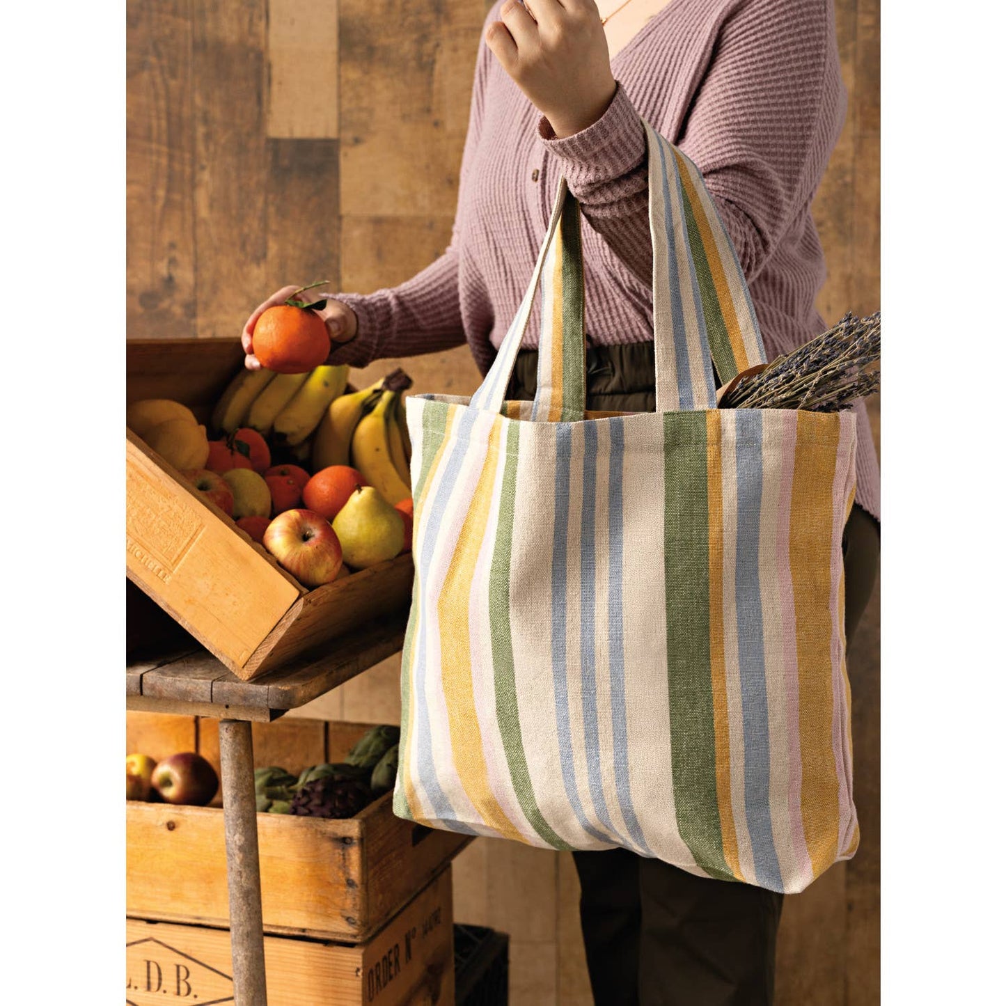 Market Stripe Tote Bag - Tote BagDanicaNTB4270DMisiyo Candle Co