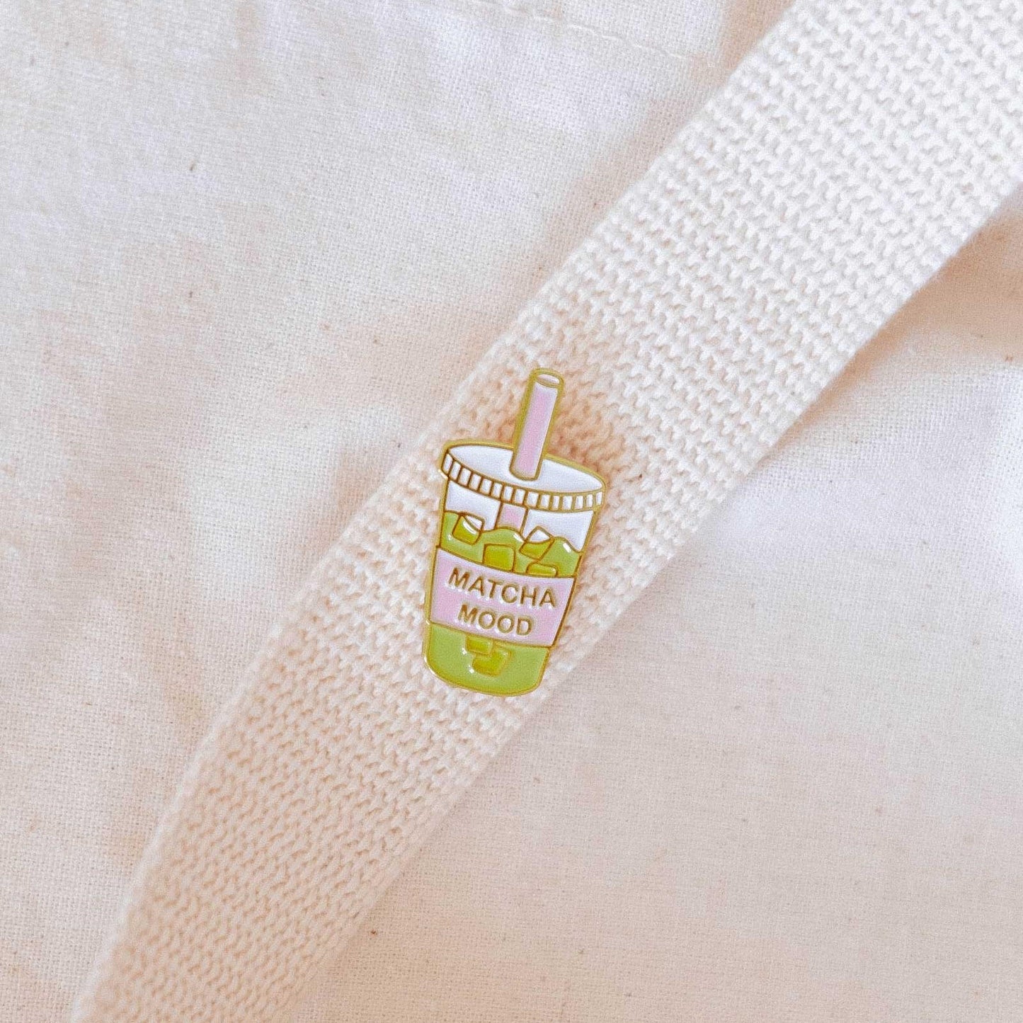 Matcha Mood Brass Enamel Pin - Enamel PinMimi & AugustMatcha Mood Enamel PinMisiyo Candle Co