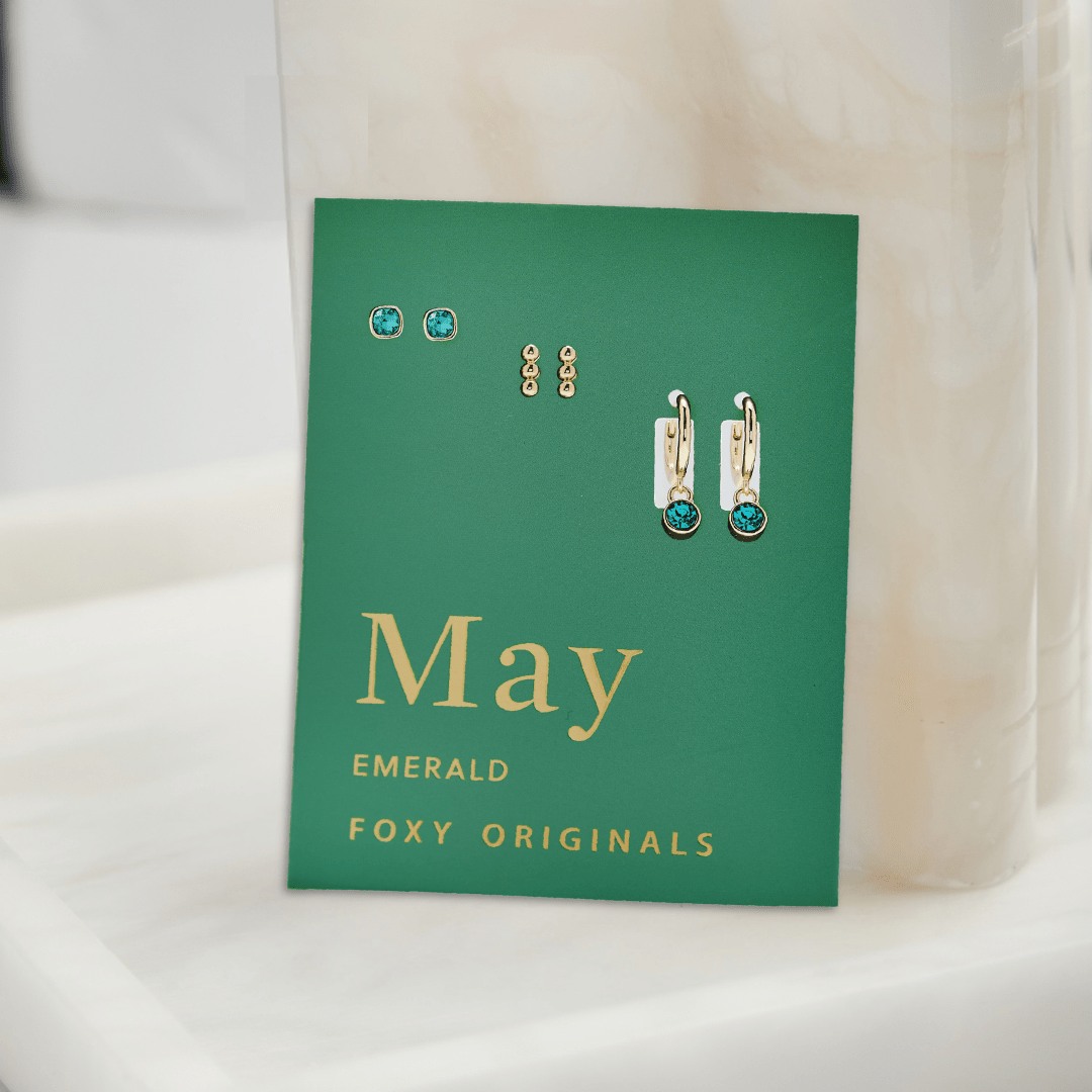 May Birthstone Mix & Match Earring Set - EarringsFoxy OriginalsBS205Misiyo Candle Co