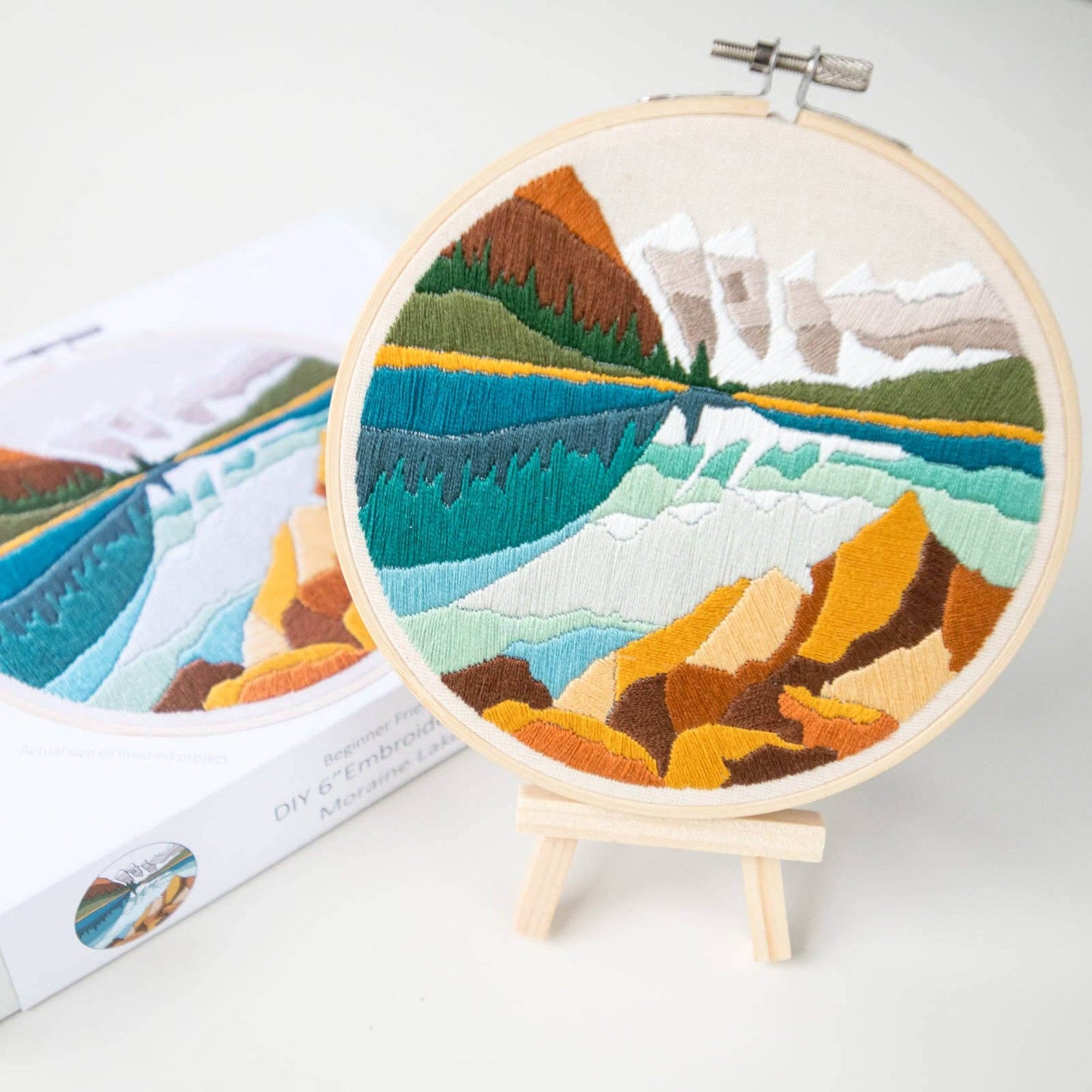 Moraine Lake Summer Embroidery Kit - Embroidery KitsAngiels ArtMisiyo Candle Co