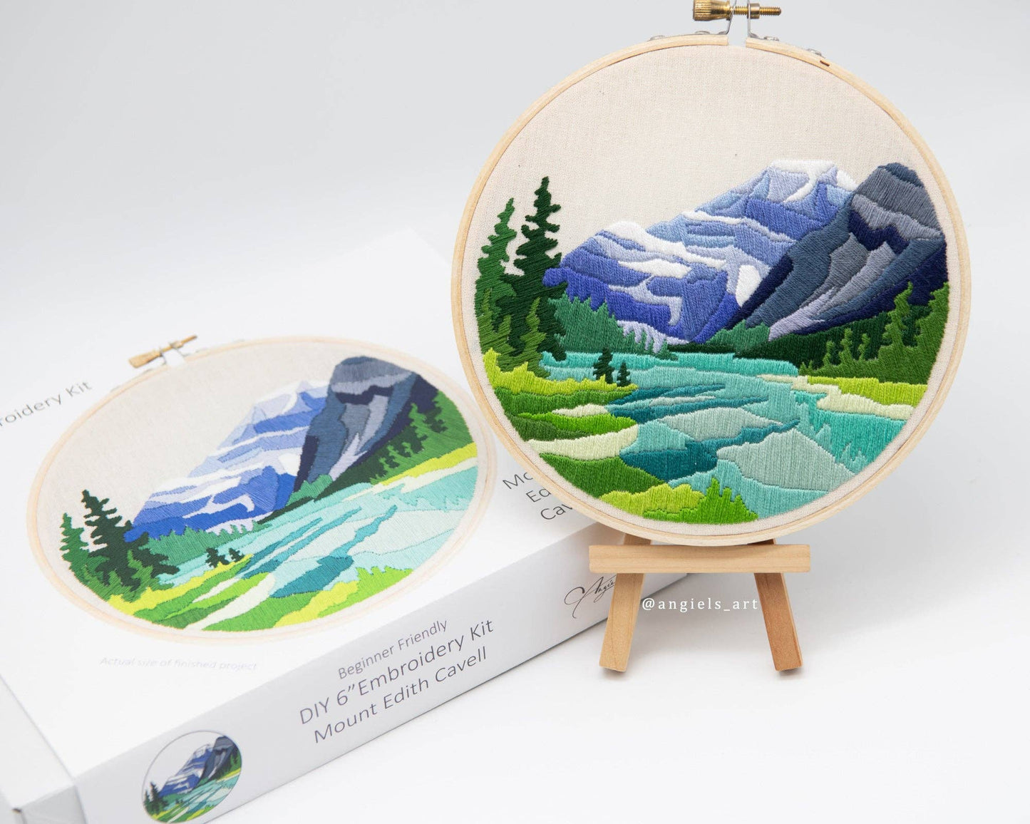 Mount Edith Cavell Embroidery Kit - Embroidery KitsAngiels ArtMisiyo Candle Co