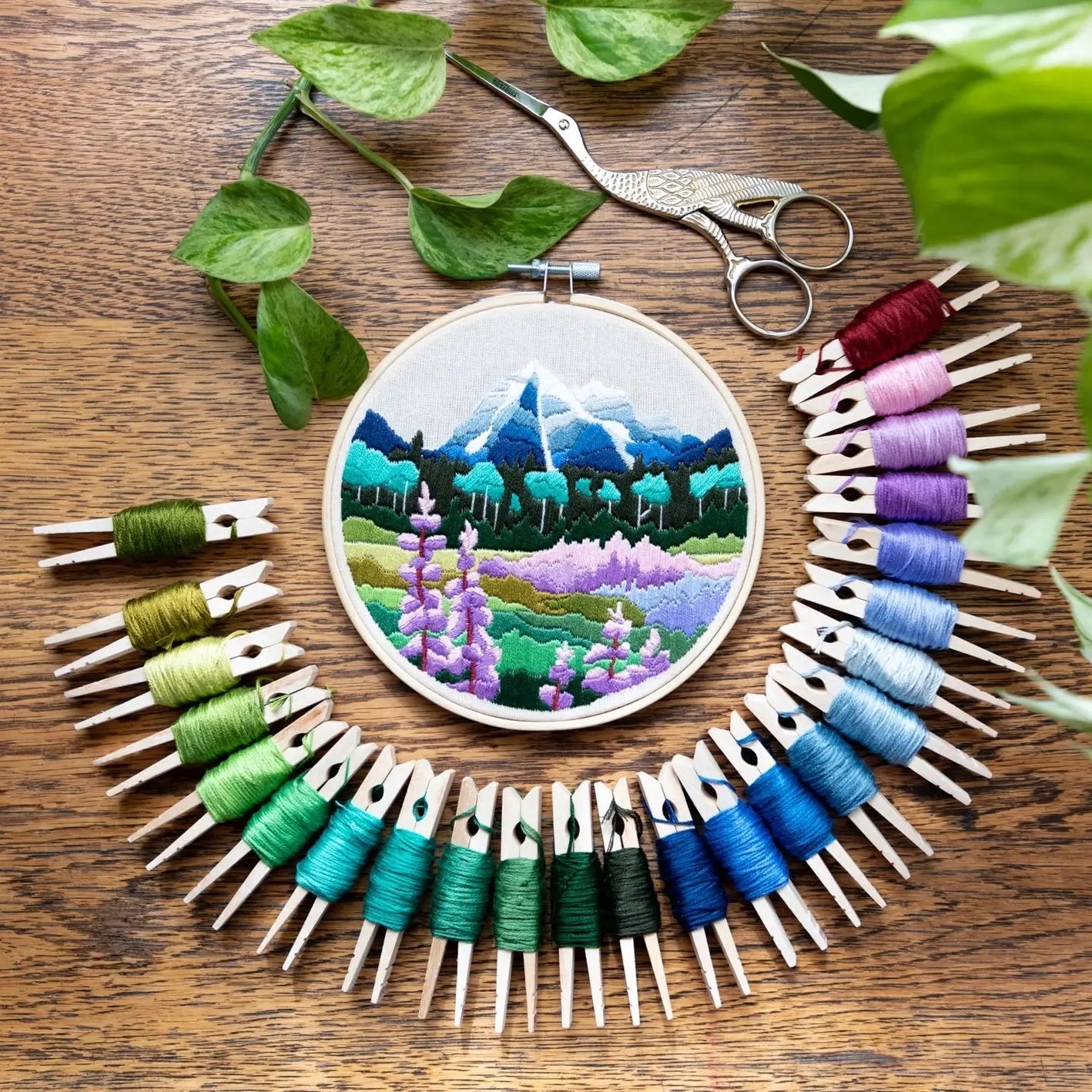 Mount Robson Meadow Embroidery Kit - Embroidery KitsAngiels ArtAAI007Misiyo Candle Co