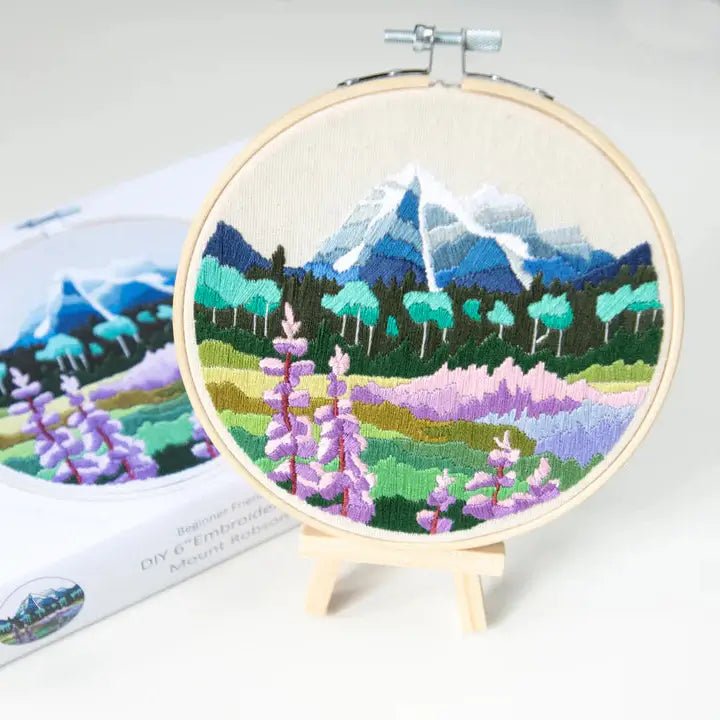 Mount Robson Meadow Embroidery Kit - Embroidery KitsAngiels ArtAAI007Misiyo Candle Co